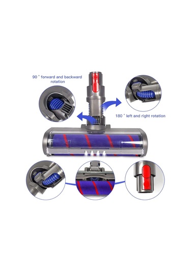 Valkyrie Led Işıklı Yumuşak Rulo Süpürge Başlığı V7/v8/v10/v11/v15 Uyumlu