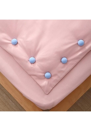 Pratik 12'li Mantar Şeklinde Yorgan Sabitleme İğnesi Düğmeli Mavi Klips Çarşaf Yorgan Kılıfı Sabitleyici