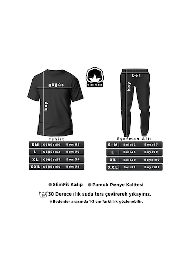 Uyguntarz Unisex 2'li Los Angles Baskılı Eşofman Takımı Lacivert