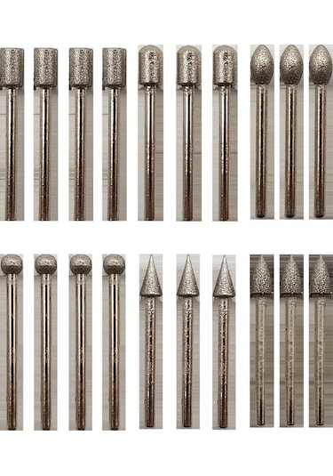 Merttools Elmas Camcı Taşcı Gravür Freze Taşlama Uç Seti 20 Parça
