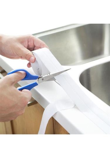 Su Sızdırmaz Geçirmez Dayanıklı Lavabo Tezgah Küvet Duş Banyo Mutfak Pencere Kenar Bandı 3,2 Mt