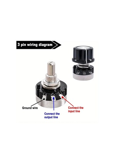 Globalbloom 2 Takım Rv24yn20s 10k 100r 200r 500r 5k Potansiyometre + A03 Başlık Ve Kadran