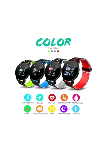 119plus Fitness IP65 Nabız Takip Suya Dayanıklı Akıllı Saat