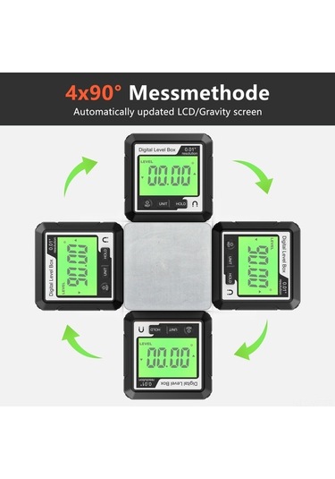 Pazly Tabanlı Seviye Seviye Protractor Ölçer Ölçer Mıknatıslı Lcd Kutusu İnkılometre Hassas Elektronik Dijital Bulucu Açı Açı Gf