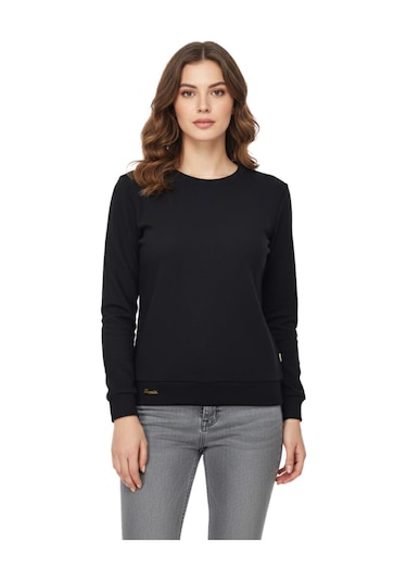 Linsolita Kadın Sıfıryaka Sweatshirt Bgl-st05116 Siyah