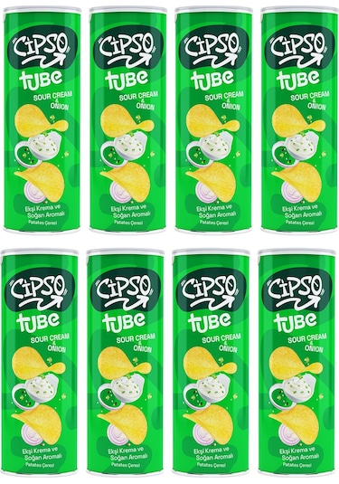 Cipso Tube Ekşi Krema&soğan Aromalı Cips 160 Gr X 8 Adet