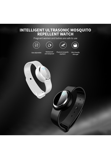 Symbee Q9 Ultrasonik Sinek Kovucu Kordon - Su Geçirmez, Çocuk-yetişkin-hamile Uyumlu, Dış Mekan Kullanıma Uygun, 7 Gün Çalışma Süresi, Beyaz-mor