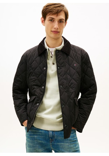Tommy Hilfiger Dıamond Quılted Jacket Erkek Siyah Mont - Mw0mw41768