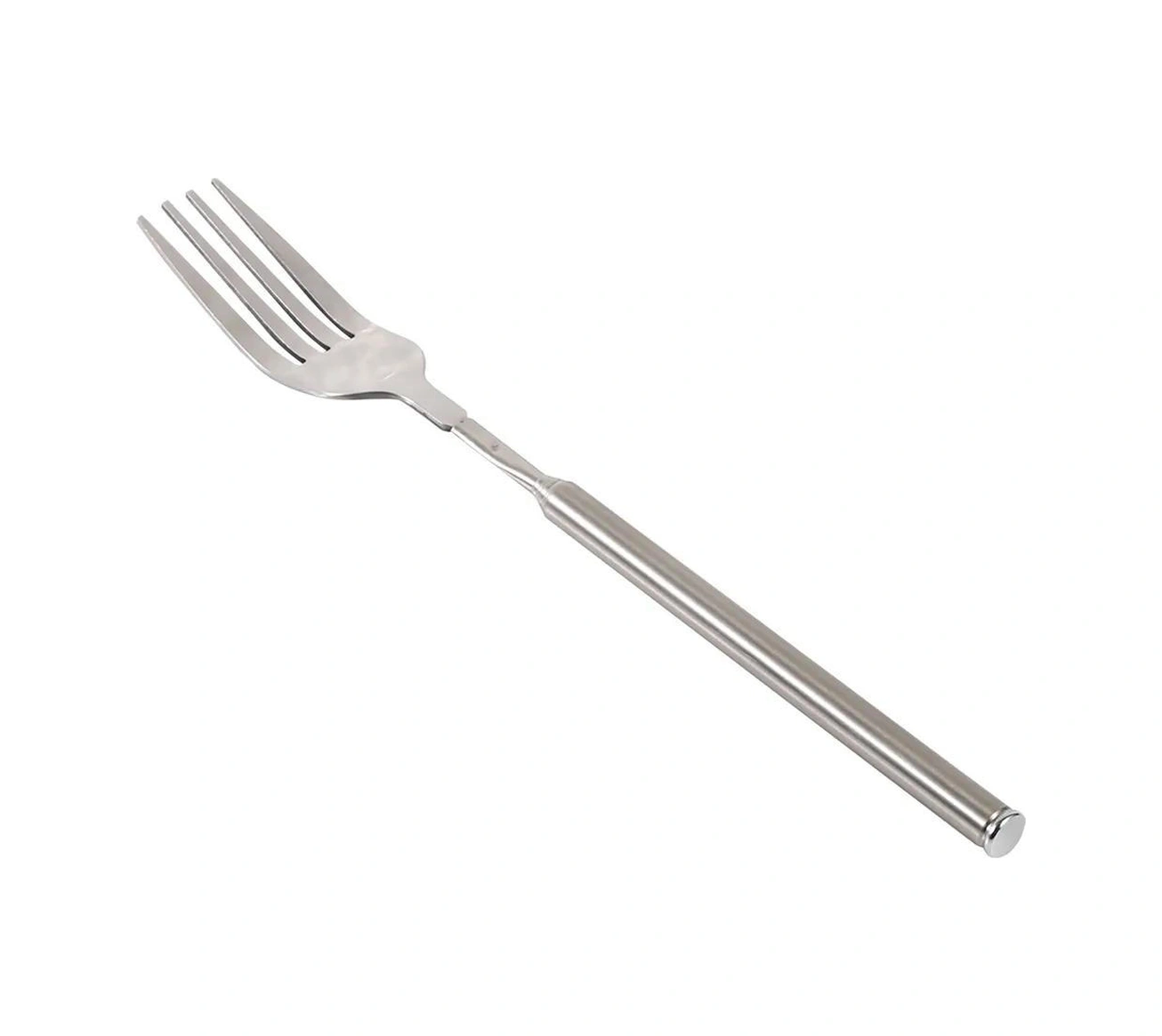 Youmex Uzunluk Ayarlanabilir 22-64 Cm Paslanmaz Çelik Çatal - Barbekü, Yemek, Tatlı İçin Dayanıklı Ve Taşınabilir Gümüş