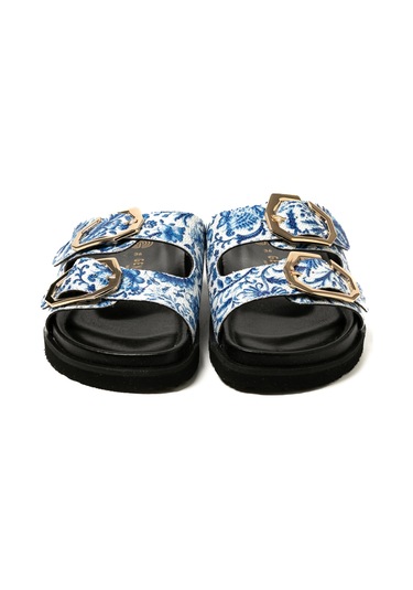 Terlik Kadın Galıa G106358 Genuins Vegan Tile Blue Tile Blue