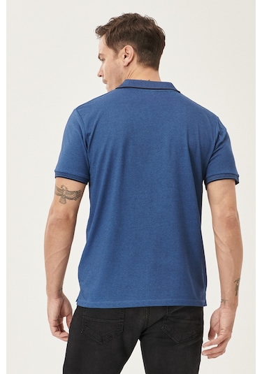 Ac&Co / Altınyıldız Classics Polo Yaka Cepli Regular Fit Bol Kesim Düz Tişört - 481716687 Lacivert