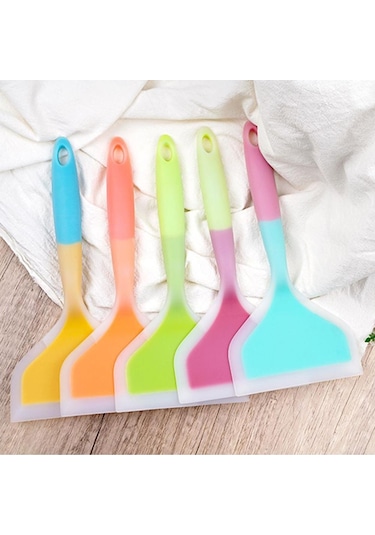 Pembe 1 Adet Silikon Spatula Mutfak Eşyaları Sığır Eti Yumurta Mutfak Kazıyıcı Geniş Pizza Pişirme Aracı Kürek Yapışmaz Spatula Pişirme Gereçleri