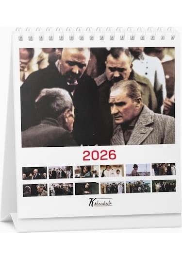 Keskin Color 600136 Masa Takvimi Kare Atatürk 2026