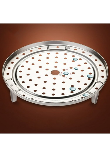 Xiyyadms Çelik Paslanmaz Üç Ayaklı Ayrılabilir Buhar Tepsisi - Tencereye Uyumlu, Besinleri Saklar, Temizliği Kolay, Mutfak Gereci Gümüş