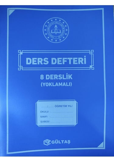 Ders Defteri 8 Derslik Yoklamalı Plastik Kapak - Gültaş