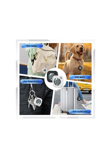 Geeroyoo 1 Adet Siyah Mini Bulucu Akıllı Kayıp Önleyici Cihaz