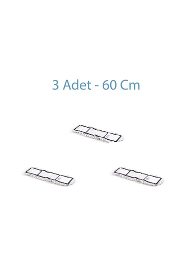 Ekol Yedek Nemli Mop Paspas Başlığı Beyaz 3 Adet 60 CM