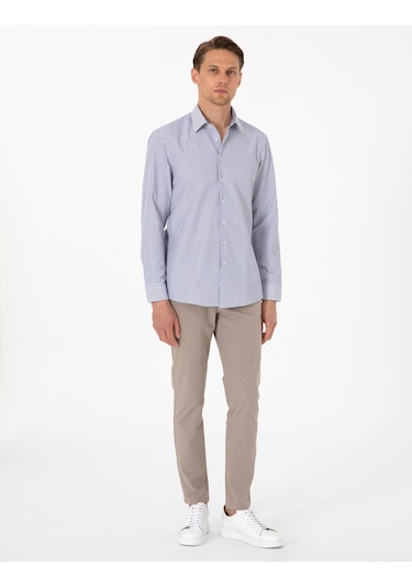 Pierre Cardin Erkek Mavi Gömlek Desenli 50307142-vr036 Mavi