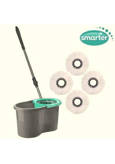 Smarter Otomatik Temizlik Seti + 4 Mikrofiber Mop