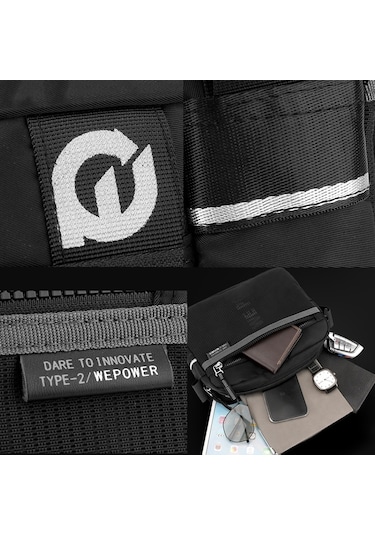 Sones Wepower Erkek Outdoor Günlük Naylon Çapraz Çanta Tek Omuz Çantası Koyu Mavi