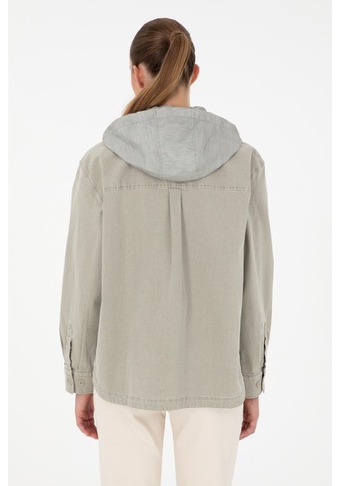 U.s. Polo Assn. Kadın Açık Haki Gömlek Desenli 50291070-vr183 Açık Haki