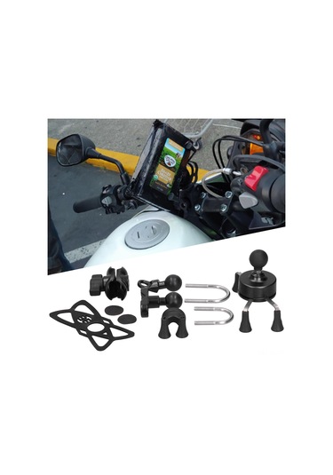 Lemestar Evrensel X-şekilli Lastik Uçlu Araba Direksiyon Tutucu - Sonsuz Ayar Özelliği, Dayanıklı Plastik Ve Metal, Ios/android Uyumlu Siyah