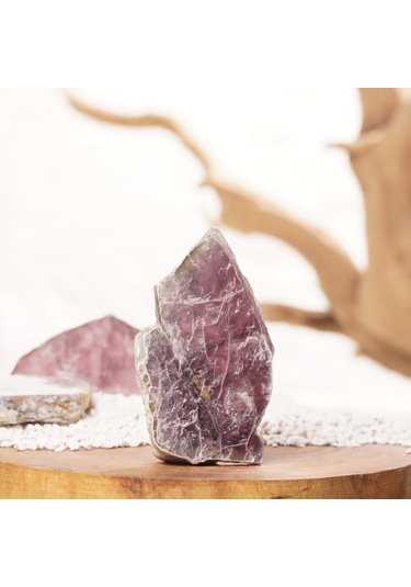 Ham Lepidolit Doğal Taş Plaka