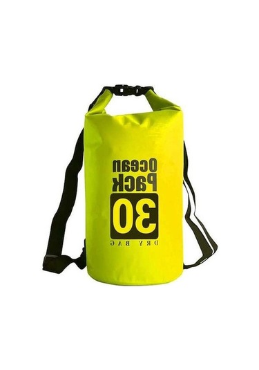 Pazly Yüksek Kapasiteli Açık Hava Sporları İçin Su Geçirmez Pvc Çanta, Çift Askılı, Dayanıklı Tasarım Sarı Sarı Sarı