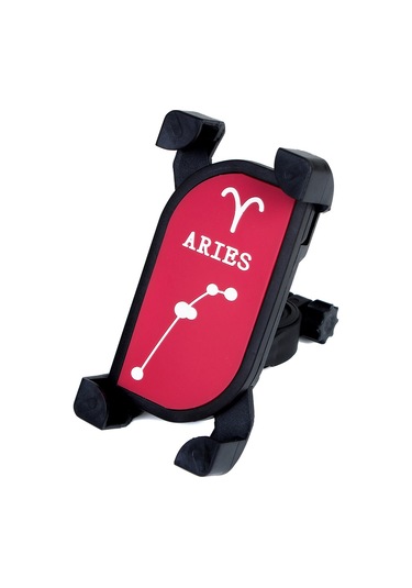 Yaozixa Bisiklet Telefon Tutucusu 360 Döner Yumuşak Lastik Ayna 6.8 İnçye Kadar Uyumlu Burç Desenli Diğer