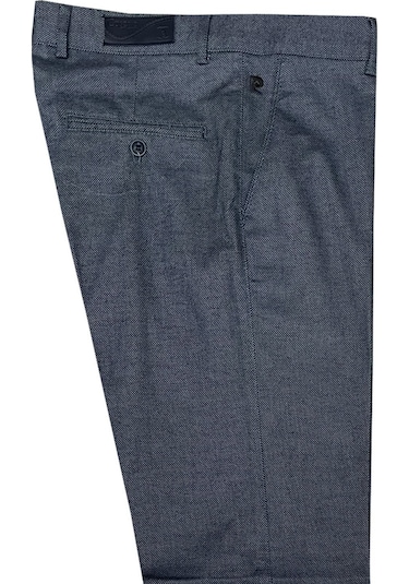 Classics Men Caserta Klasik Fit Likralı Erkek Kanvas Pantolon - 7517 Mavi