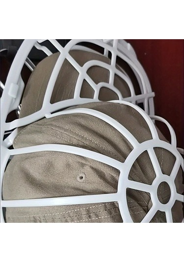 Dashanshop Beyaz Geniş Kenarlı Şapka Yıkama Ve Saklama Askısı Yıkama Koruyucu Hediye Beyaz