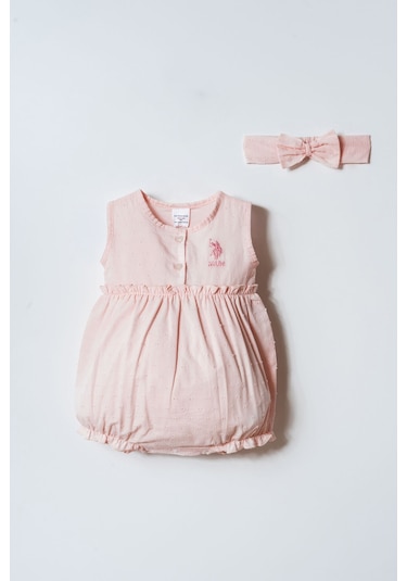 U.s. Polo Assn. Kız Bebek Pembe Tulum Pembe