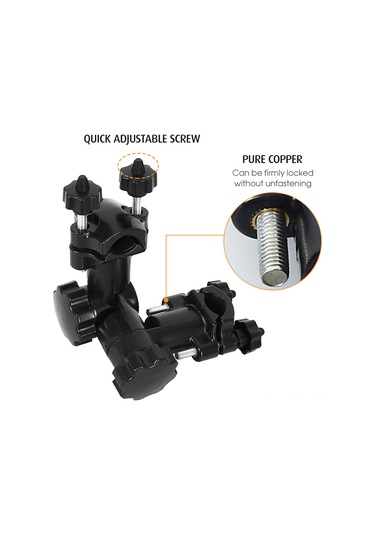 Dianziye Nylon Siyah Şemsiye Tutucu - Hızlı Ayarlı Sabitleme Kolu, 15x6 Cm, 120 Gr