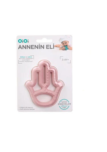 Silikon Diş Kaşıyıcı Annenin Eli Pembe 2 Adet