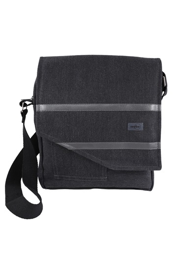 Postacı Çanta - Siyah - Zeybe Mor