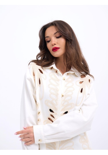 6956 Gömlek-beyaz Beyaz