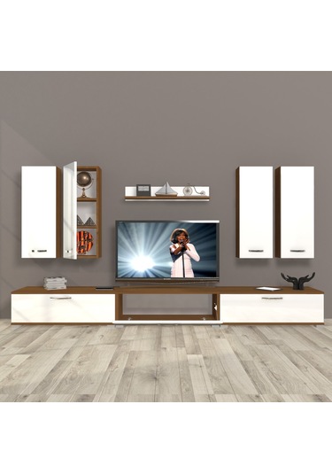 Decoraktiv Eko 8d Slm Tv Ünitesi Tv Sehpası Ceviz - Beyaz