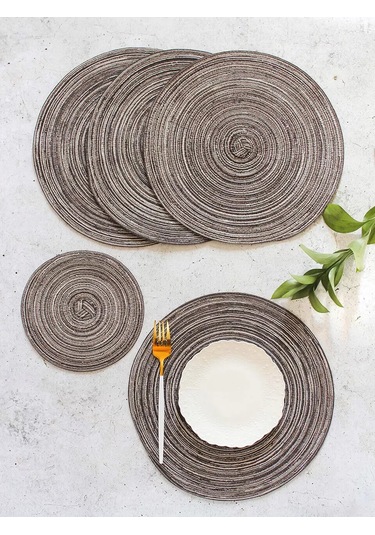 Home Balance Yuvarlak Masa Kılıkçılığı Servis Peçeteleri 243834429 Siyah