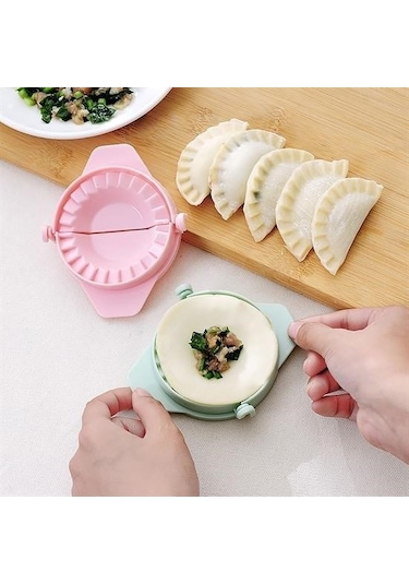 Ams Net 3lü Çiğ Börek Kurabiye Hamur İşi Ravioli Kesme Kalıbı Aparatı Sarı