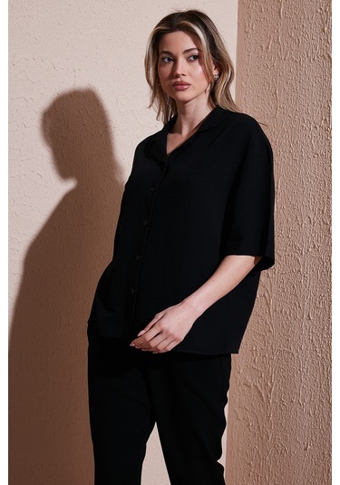 Fashion Friends Bayan Gömlek 25y0605k1 Siyah Siyah