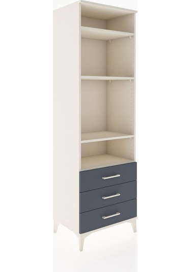 Hyperion Dolap 4 Raflı 3 Çekmeceli 60x44x195 Aytaşı-antrasit Aytaşı