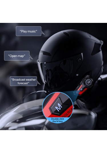 Suofeng "bt5.0 Motosiklet Kulaklığı: Su Geçirmez, Gürültü Önleyici, 40 Saat Çalışma, Çift Telefon Bağlantılı"