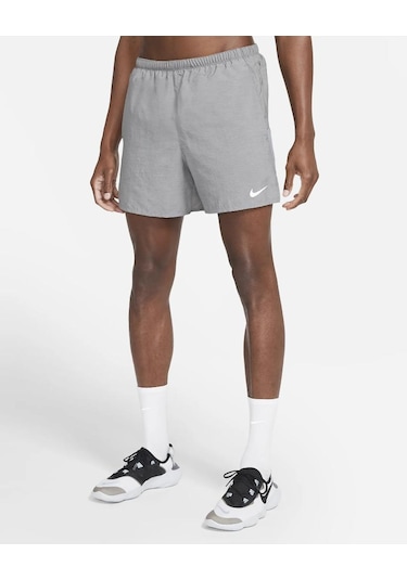 Challenger 5" Erkek Astarlı Koşu Şortu Gri