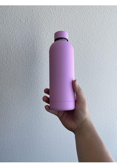 Yalıtımlı Paslanmaz Çelik Spor Su Şişesi Mor Mor