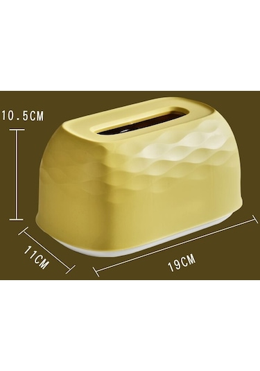 Sarı Doku Kutusu Tuvalet Kağıdı Kutusu Peçete Tutucu Kılıf Basit Şık Kağıt Doku Dağıtıcı Ev Araba Organizatör