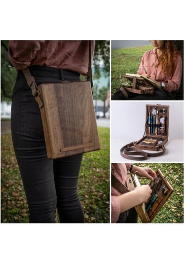 Kilit Dilli Ressam Asma Çantası Sanat Yaratımı İçin Taşınabilir