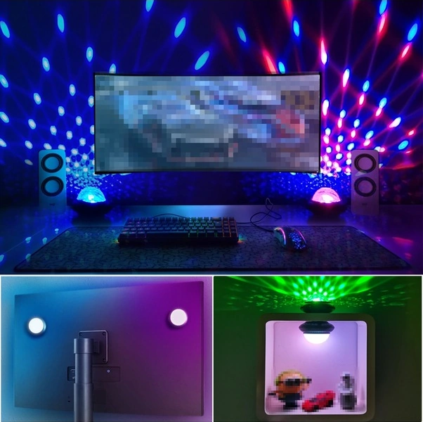 Fortunelane Usb Şarjlı 2'li 1 Arada Lamba Seti - 4 Adet Sesli Mini Aydınlatma Diğer