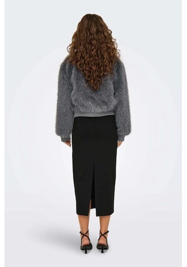 Only 15322405 Onlmanny Faux Fur Phantom Kadın Mont Gri