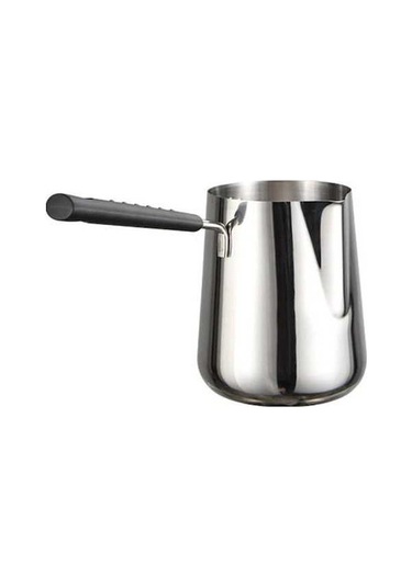 Dancemonkey Paslanmaz Çelik Süt Tavası - 600/1000ml, Çikolata & Peynir Eritme, Köpüklü Süt, Tüm Ocaklarda Kullanım Gümüş Gümüş