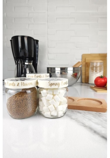 Digithome Ahşap Standlı 3 Lü Cam Kavanoz Seti 425 Cc 144387-040